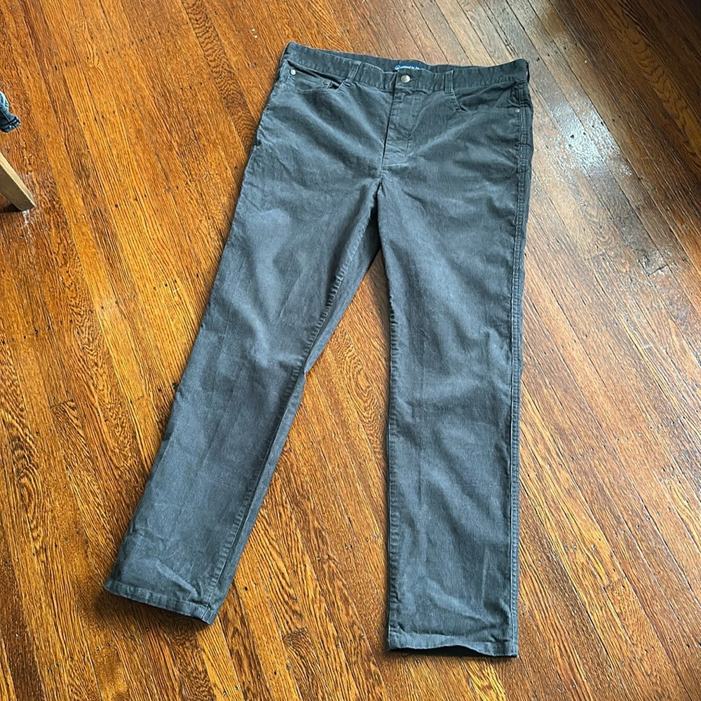 Men's Charcoal Gray Corduroy Pants